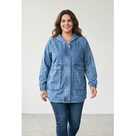 Фотография Куртка женская демисезонная JL1355 blue р.56-60 "Julia" недорого оптом от прямого поставщика