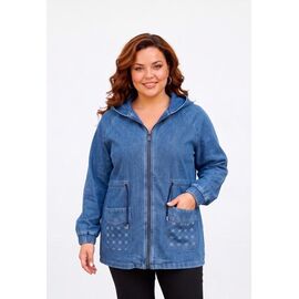 Фотография Куртка женская демисезонная JL1356 blue р.56-60 "Julia" недорого оптом от прямого поставщика