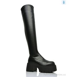 Фотография Ботфорты женские зима V005-9-1 black (8 пар р.36-40) "Violeta" недорого оптом от прямого поставщика