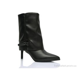 Черевики жіночі стильні Весна/осінь V005-27-1 black (8 пар р.36-41) "Violeta" недорого оптом від прямого постачальника