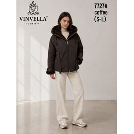 Куртка жіноча зимова 7727 brown р.S-L "Immei" недорого оптом від прямого постачальника