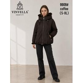 Куртка жіноча зимова 9909 brown р.S-L "Immei" недорого оптом від прямого постачальника