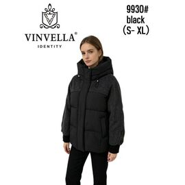 Куртка жіноча зимова 9930 black р.S-XL "Immei" недорого оптом від прямого постачальника