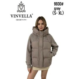 Куртка жіноча зимова 9930 grey р.S-XL "Immei" недорого оптом від прямого постачальника