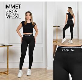 Фотография Лосины женские 2805 black р.M-2XL "Immei" недорого оптом от прямого поставщика