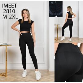 Фотография Лосины женские 2810 black р.M-2XL "Immei" недорого оптом от прямого поставщика