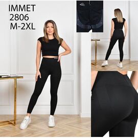 Фотография Лосины женские 2806 black р.M-2XL "Immei" недорого оптом от прямого поставщика