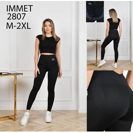 Фотография Лосины женские 2807 black р.M-2XL "Immei" недорого оптом от прямого поставщика