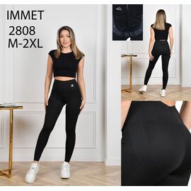 Фотография Лосины женские 2808 black р.M-2XL "Immei" недорого оптом от прямого поставщика