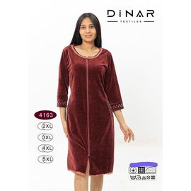 Фотография Халат женский 4163 wine р.2XL-5XL "Samo" недорого оптом от прямого поставщика