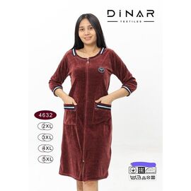 Фотография Халат женский 4632 brown р.2XL-5XL "Samo" недорого оптом от прямого поставщика