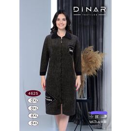 Фотография Халат женский 4625 black р.2XL-5XL "Samo" недорого оптом от прямого поставщика