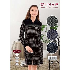 Фотография Халат женский 4210 black р.2XL-5XL "Samo" недорого оптом от прямого поставщика