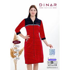 Фотография Халат женский 4917 red р.2XL-5XL "Samo" недорого оптом от прямого поставщика