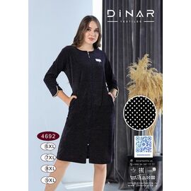 Фотография Халат женский 4692 black р.6XL-9XL "Samo" недорого оптом от прямого поставщика