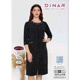 Фотография Халат женский 40119 black р.2XL-5XL "Samo" недорого оптом от прямого поставщика