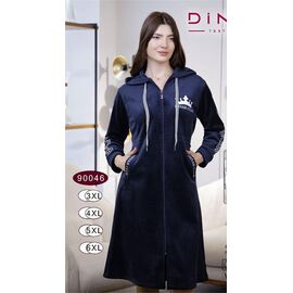 Фотография Халат женский 90046 navy р.3XL-6XL "Samo" недорого оптом от прямого поставщика