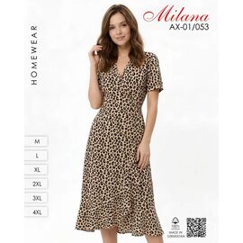 Фотография Халат женский AX01-053 beige р.M-4XL "Samo" недорого оптом от прямого поставщика
