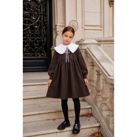 Сукня дитяча на дівчинку 1379 brown р.122-152 "Seven Zikina" недорого оптом від прямого постачальника