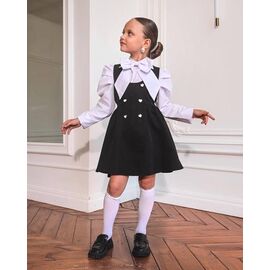 Сарафан дитячий легкий на дівчинку 1383 black р.122-146 "Seven Zikina" недорого оптом від прямого постачальника