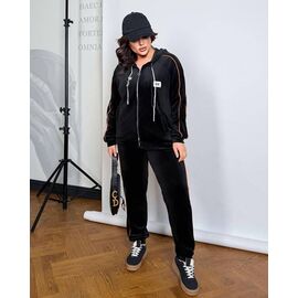 Фотография Костюм спортивный женский тёплый 958 black р.48-62 "Seven Zikina" недорого оптом от прямого поставщика