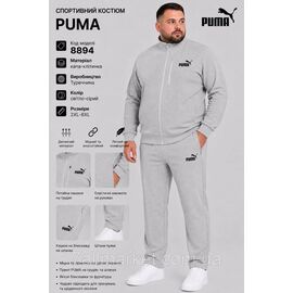 Спортивний чоловічий костюм на блискавці Пума р-ри 2XL-6XL (2кв) "REMAIN" недорого від прямого постачальника