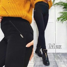 Фотография Лосины женские тёплые 2251 black-old-1 р.S-XL "VICTORY" недорого оптом от прямого поставщика