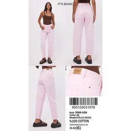 Джинси жіночі 3066-6-98 pink р.34-42 "Ruxa" недорого оптом від прямого постачальника