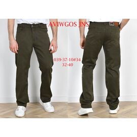 Фотография Джинсы мужские 039-37-10 khaki р.32-40 "Ruxa" недорого оптом от прямого поставщика