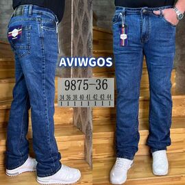 Джинси чоловічі 9875-36 blue р.34-44 "Ruxa" недорого оптом від прямого постачальника