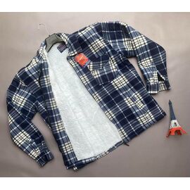 Сорочка чоловіча тепла VR46 navy р.M-4XL "Verton" недорого оптом від прямого постачальника