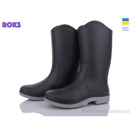 Гумове взуття жіноче Весна/осінь Dago РБ301 чорний (5 пар р.37-41) "Roks" недорого оптом від прямого постачальника