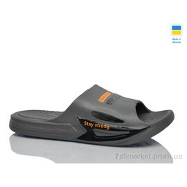 Шльопанці чоловічі пляжні Літо N243 сірий (8 пар р.41-46) "Lot Shoes" недорого оптом від прямого постачальника