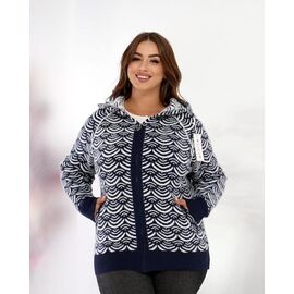 Фотография Кофта женская GL303 navy р.54-60 "FIESTA" недорого оптом от прямого поставщика
