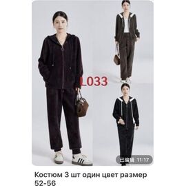 Фотография Костюм спортивный женский L033 brown р.52-56 "VERJINIA" недорого оптом от прямого поставщика