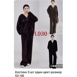 Фотография Костюм спортивный женский L030 black р.52-56 "VERJINIA" недорого оптом от прямого поставщика