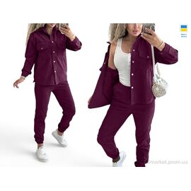 Жіночий костюм Весна/осінь 127 бургунді (4 шт. р.сітка42-56) "Alisa Brand" недорого оптом від прямого постачальника