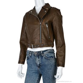 Куртка жіноча Весна/осінь 4503-3922-Y8 brown (4 шт. р.сіткаS-XL) "Мир" недорого оптом від прямого постачальника
