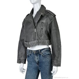 Куртка жіноча Весна/осінь 4503-3312-X1 grey (3 шт. р.сіткаS-L) "Мир" недорого оптом від прямого постачальника