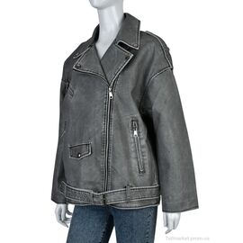Куртка жіноча Весна/осінь 4503-F3601-X1 grey (4 шт. р.сіткаL-3XL) "Мир" недорого оптом від прямого постачальника