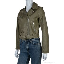 Куртка жіноча Весна/осінь 4503-3530-Y27 khaki (3 шт. р.сіткаS-L) "Мир" недорого оптом від прямого постачальника