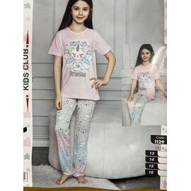 Піжама дитяча легка на дівчинку 1129 pink р.13-16 "DONELLA" недорого оптом від прямого постачальника