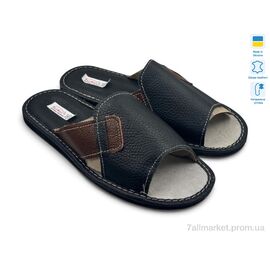 Фотография Тапки мужские домашние Весна/осень 005-1 чорний (6 пар р.41-45) "Rai shoes" недорого оптом от прямого поставщика