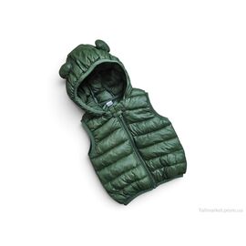 Фотография Жилетка детская Весна/осень G19 зелений (5 шт. р.сетка 80-120) "Kids-modnik" недорого оптом от прямого поставщика