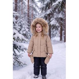 Фотография Курка детская зимняя на девочку 07 beige р.80-104 "Delfinka" недорого оптом от прямого поставщика
