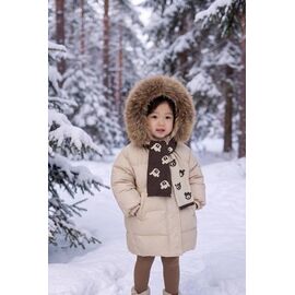 Фотография Курка детская зимняя на девочку 1867 beige р.80-104 "Delfinka" недорого оптом от прямого поставщика