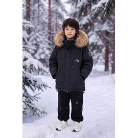 Фотография Курка детская зимняя на мальчика 26213 black р.116-134 "Delfinka" недорого оптом от прямого поставщика