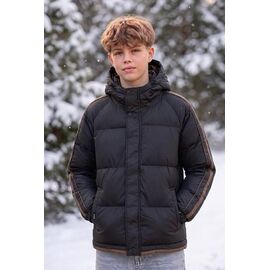 Фотография Курка детская зимняя на мальчика 26345 black р.152-170 "Delfinka" недорого оптом от прямого поставщика