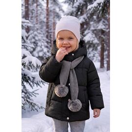 Фотография Курка детская зимняя на девочку 810 black р.92-116 "Delfinka" недорого оптом от прямого поставщика