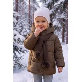 Фотография Курка детская зимняя на девочку 810 brown р.92-116 "Delfinka" недорого оптом от прямого поставщика